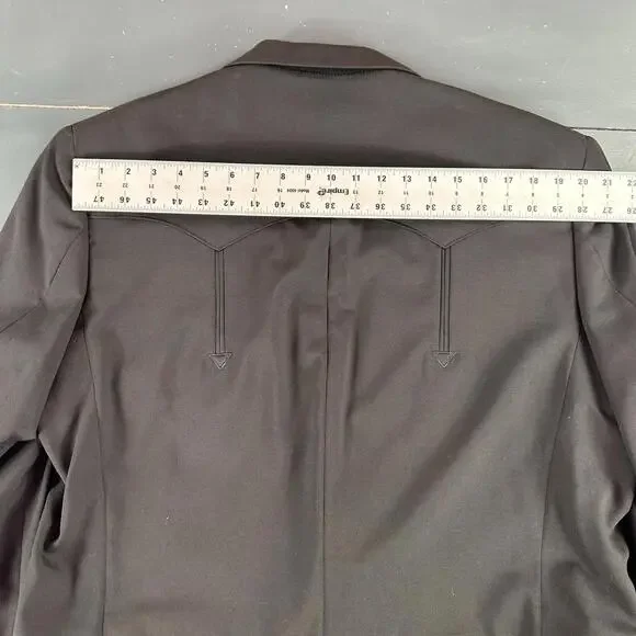 VTG Pagano West Blazer Men 48 L Black Tuxedo Tails Bolero Cropped Smiles NWT USA - Picture 9 of 9